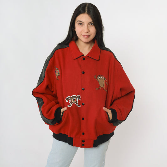 Vintage 90s Looney Tunes Wool Jacket XL