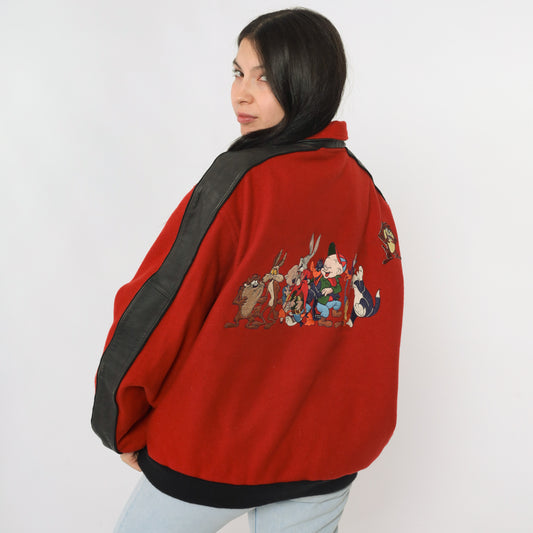 Vintage 90s Looney Tunes Wool Jacket XL