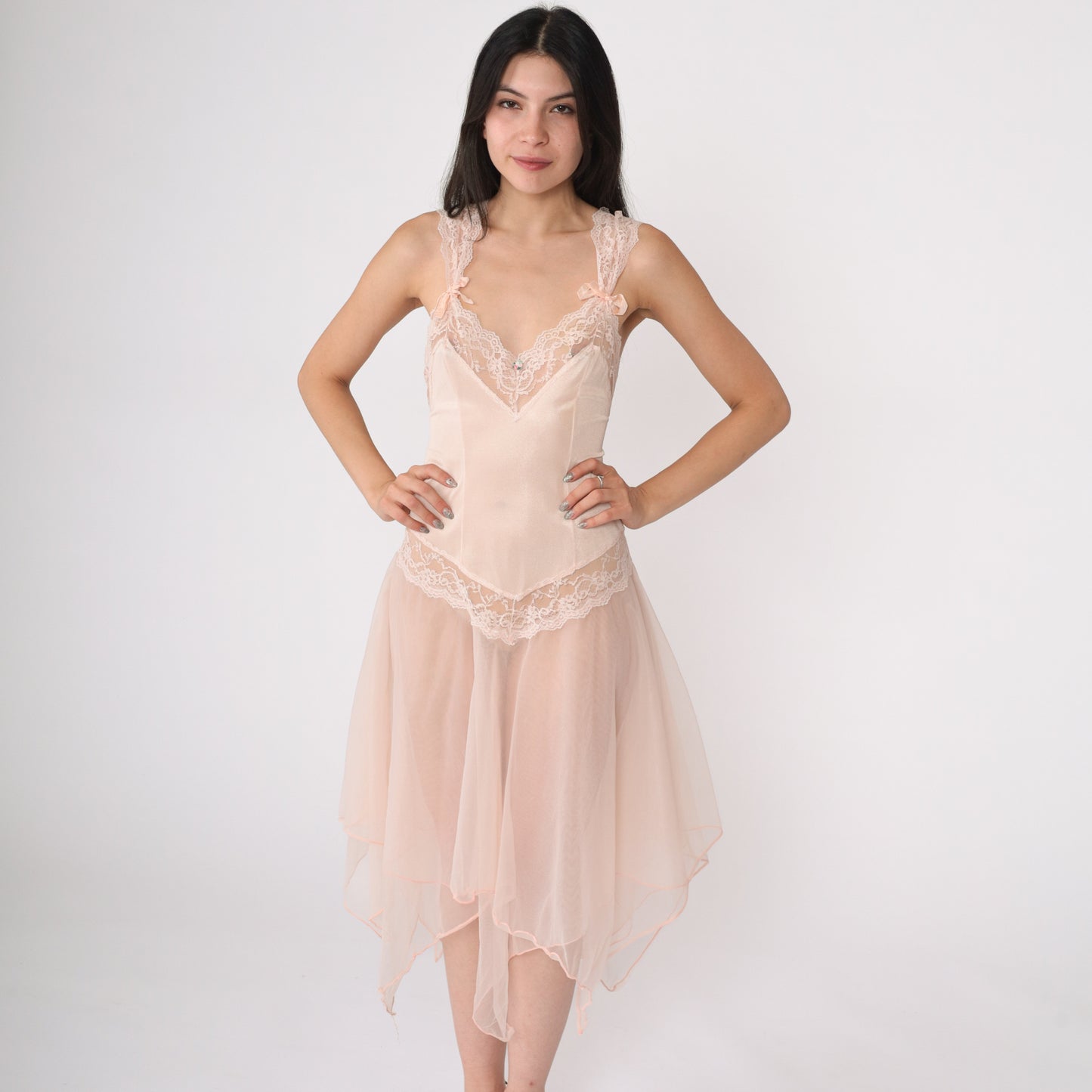 70's Blush Pink Ballet Nightgown