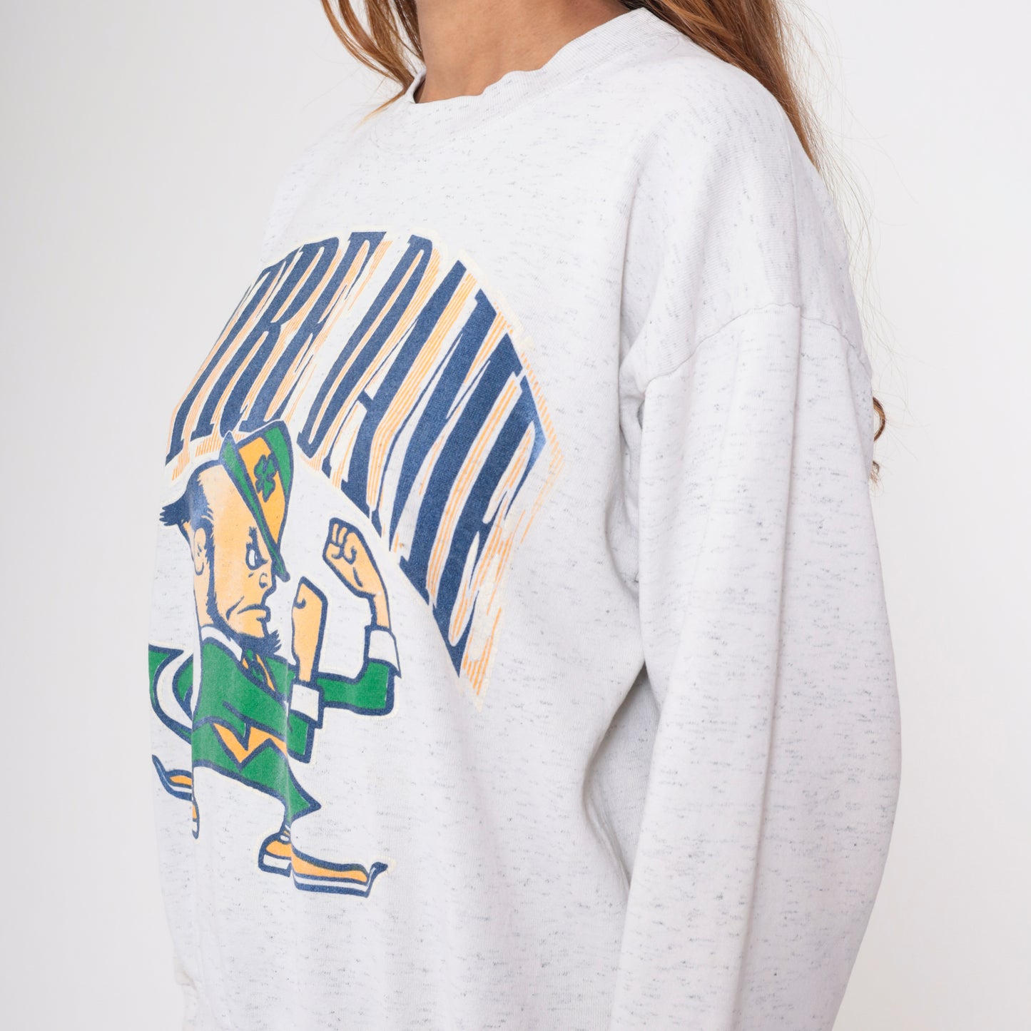 90s Grey Notre Dame Fighting Irish Sweatshirt L