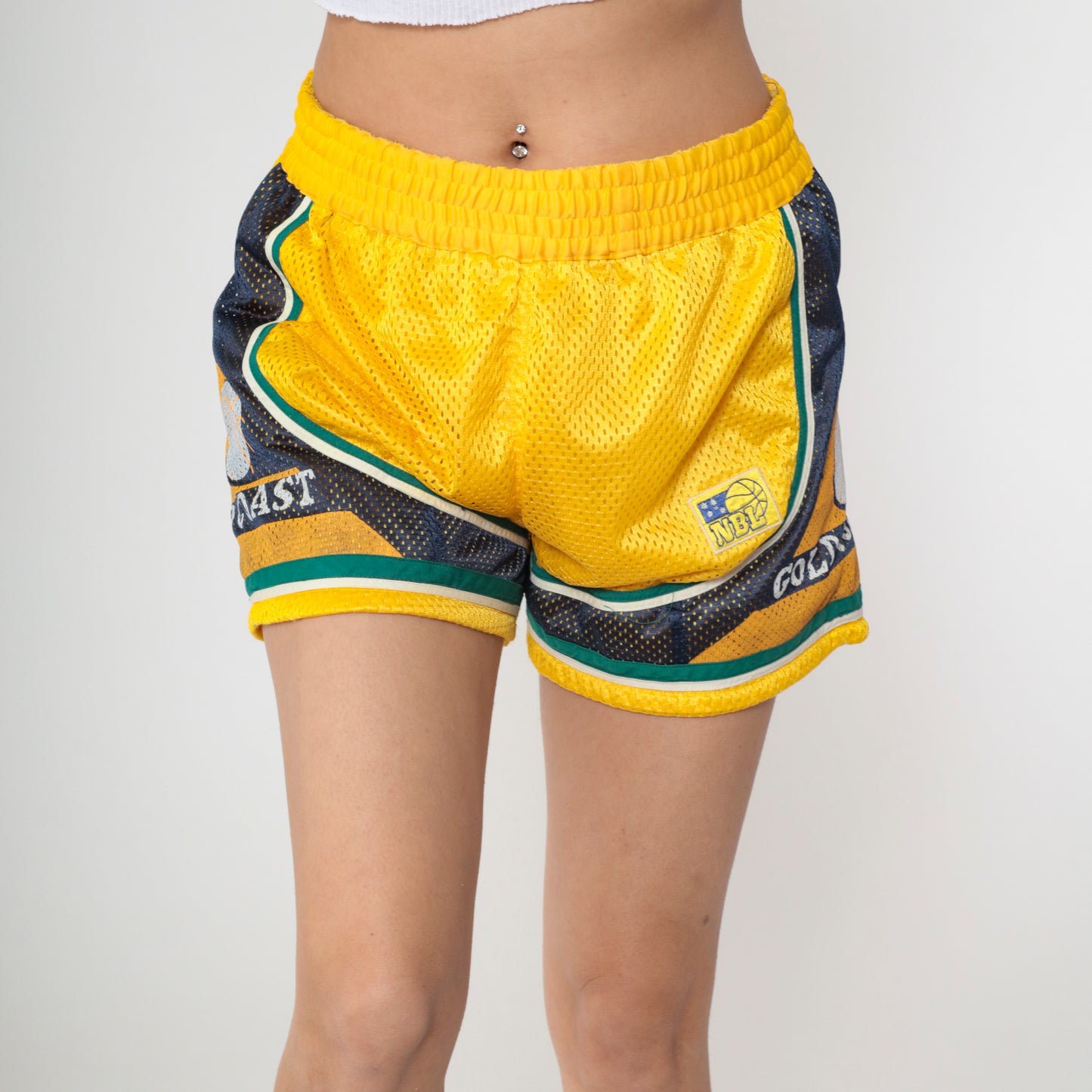 Vintage Gold Coast NBL Basketball Shorts M