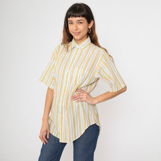 70s Striped Brooks Brothers Shirt Men's 15 1/2