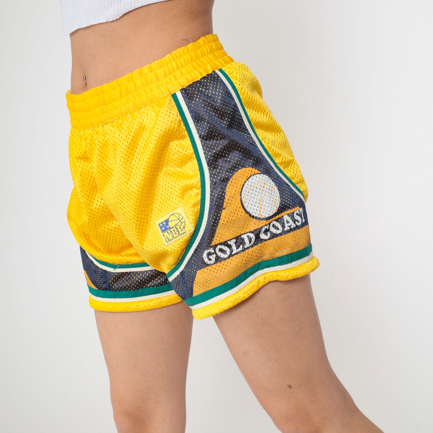 Vintage Gold Coast NBL Basketball Shorts M