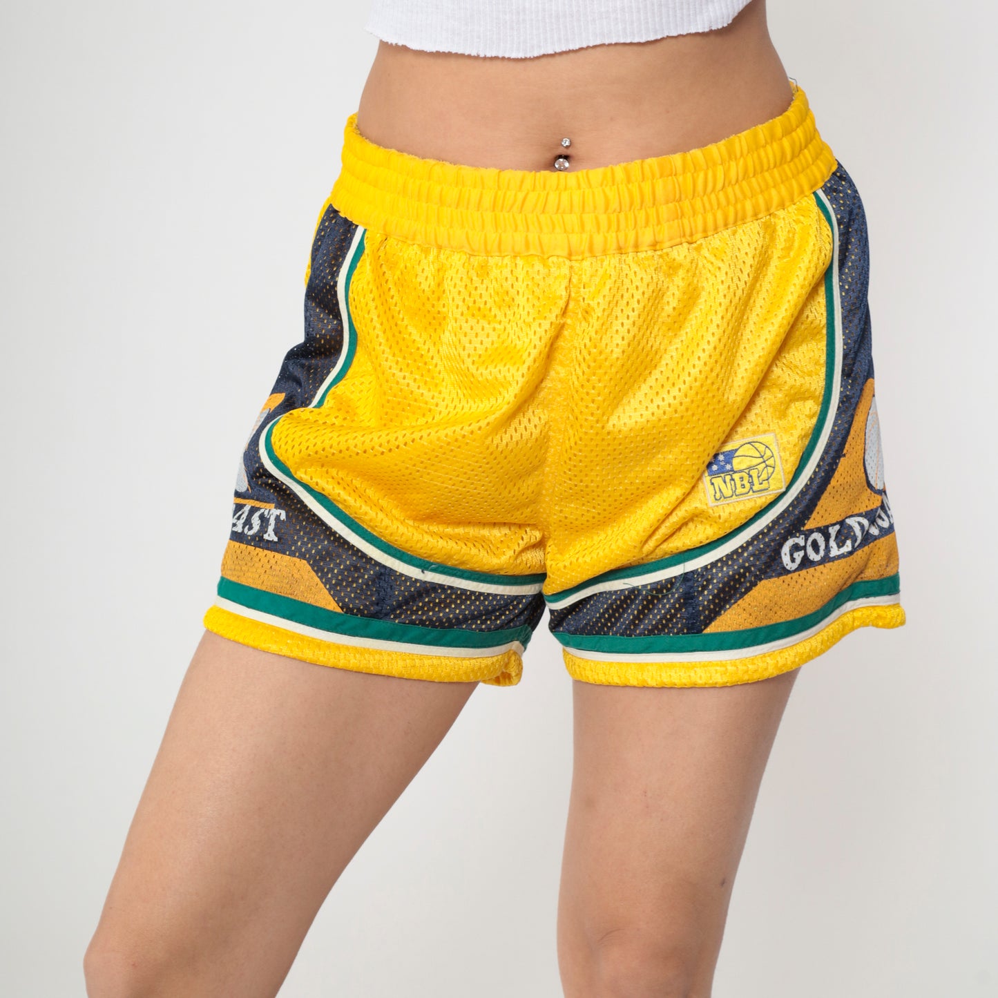 Vintage Gold Coast NBL Basketball Shorts M