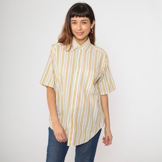 70s Striped Brooks Brothers Shirt Men's 15 1/2