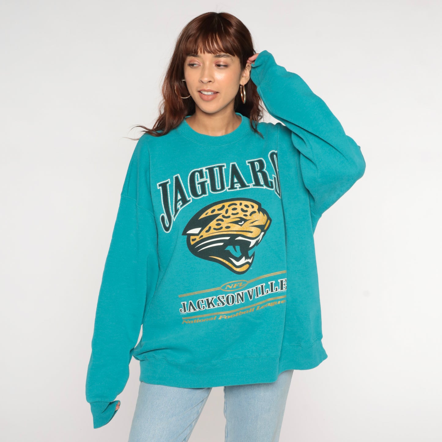 1990s Jacksonville Jaguars NFL Sweatshirt Lee Sport XXL