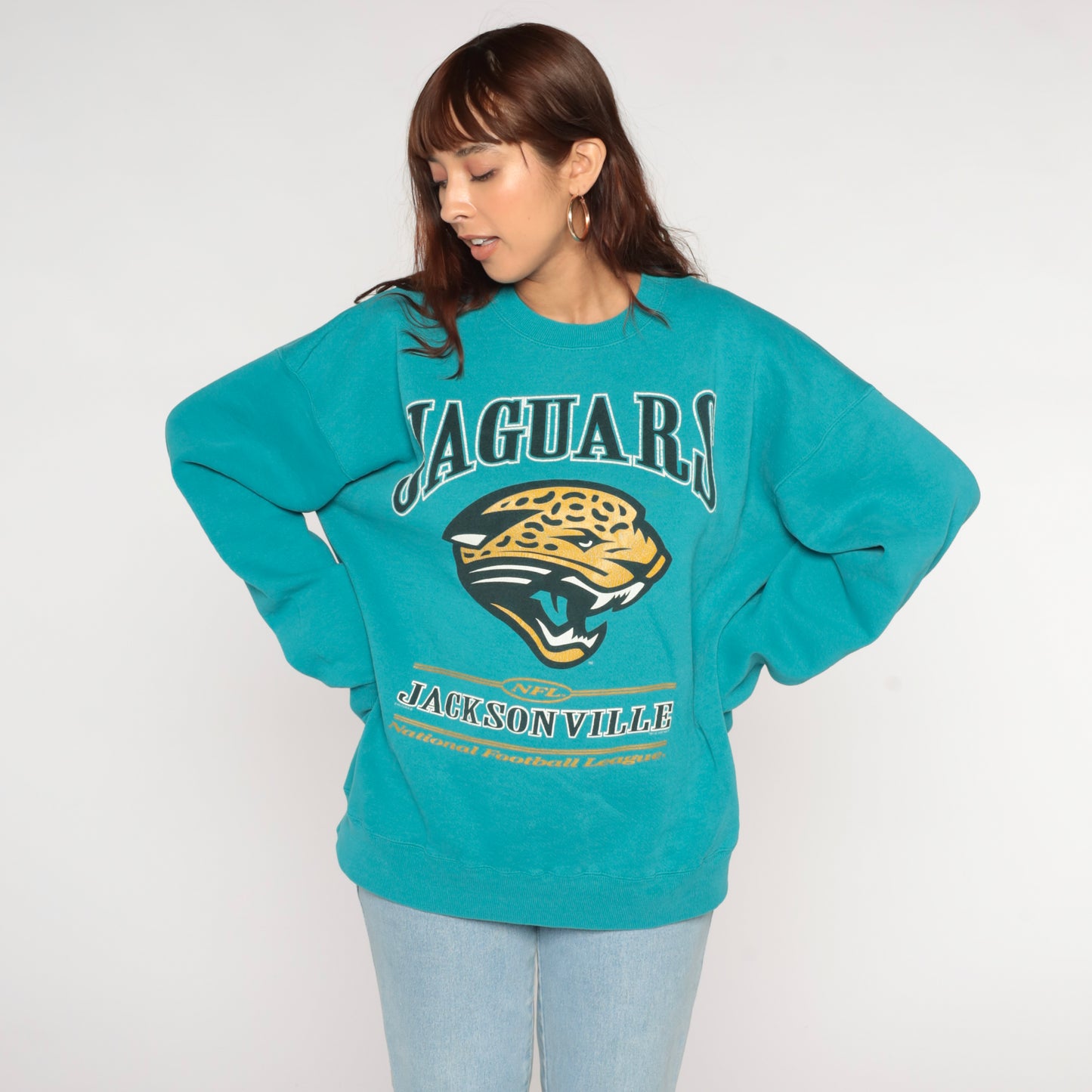 1990s Jacksonville Jaguars NFL Sweatshirt Lee Sport XXL
