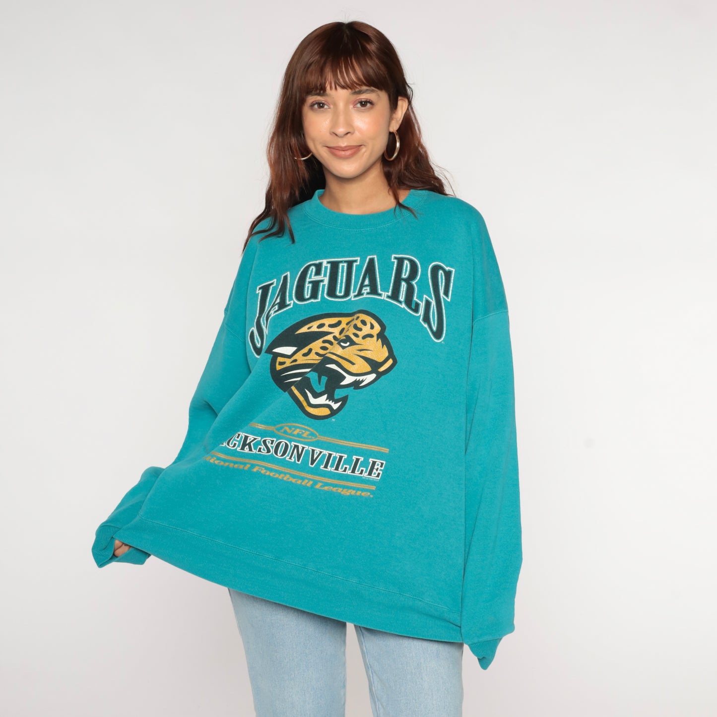 1990s Jacksonville Jaguars NFL Sweatshirt Lee Sport XXL