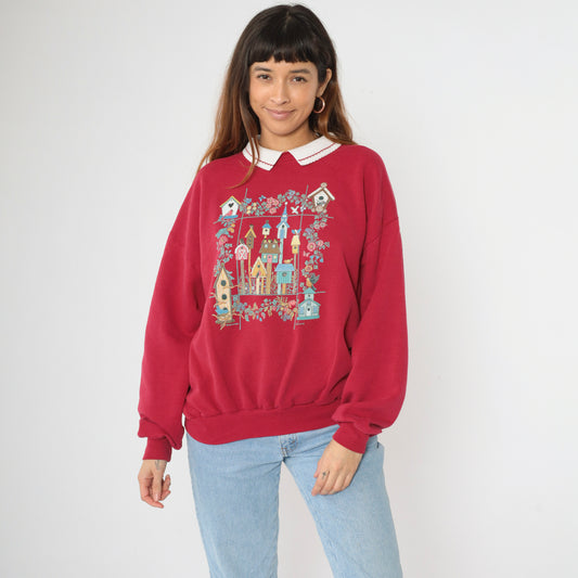 90s Morning Sun Birdhouse Sweatshirt XL