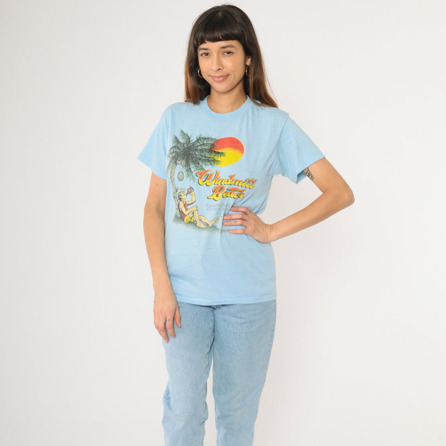 80s Windmill Beach Guantanamo Bay, Cuba T-Shirt S
