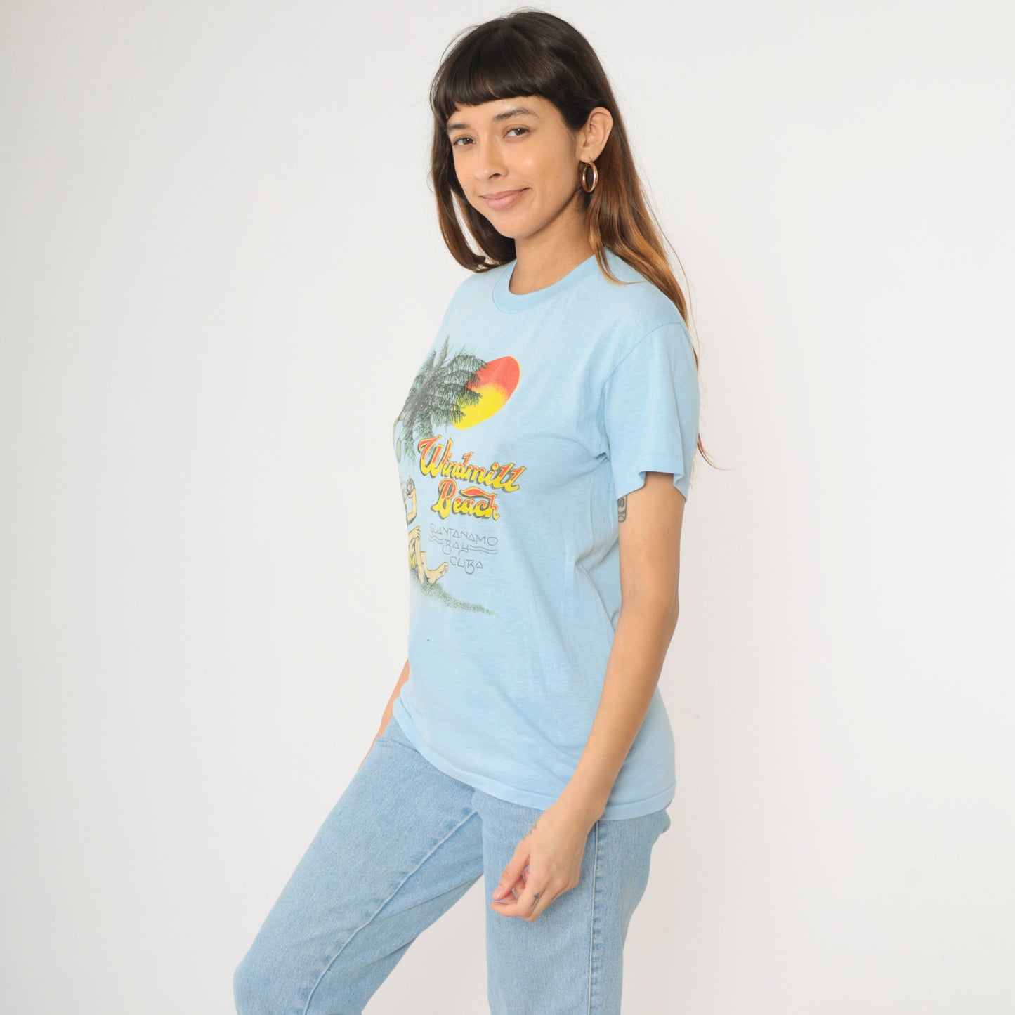 80s Windmill Beach Guantanamo Bay, Cuba T-Shirt S