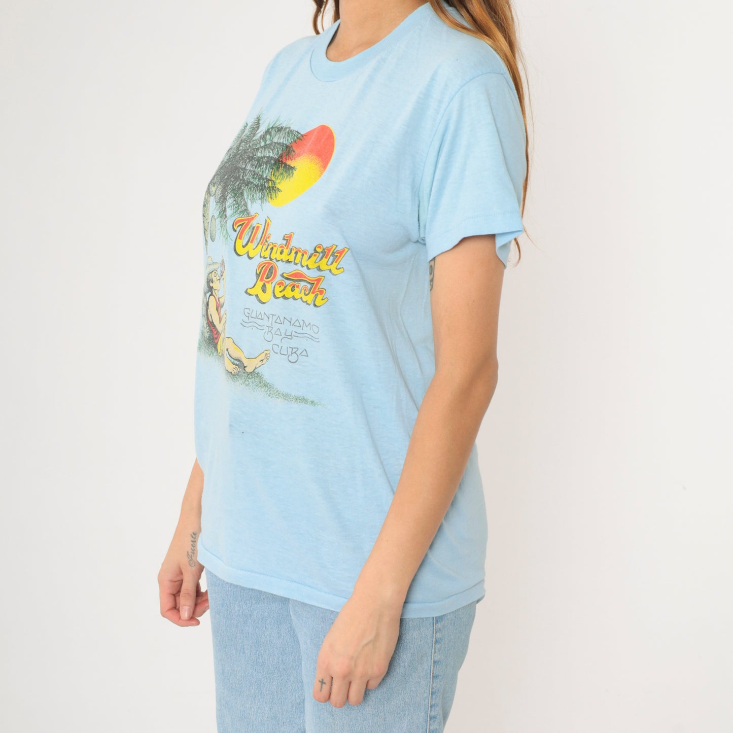 80s Windmill Beach Guantanamo Bay, Cuba T-Shirt S