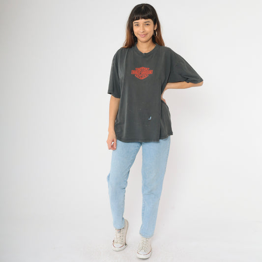 90s Distressed Harley Davidson T-Shirt XL