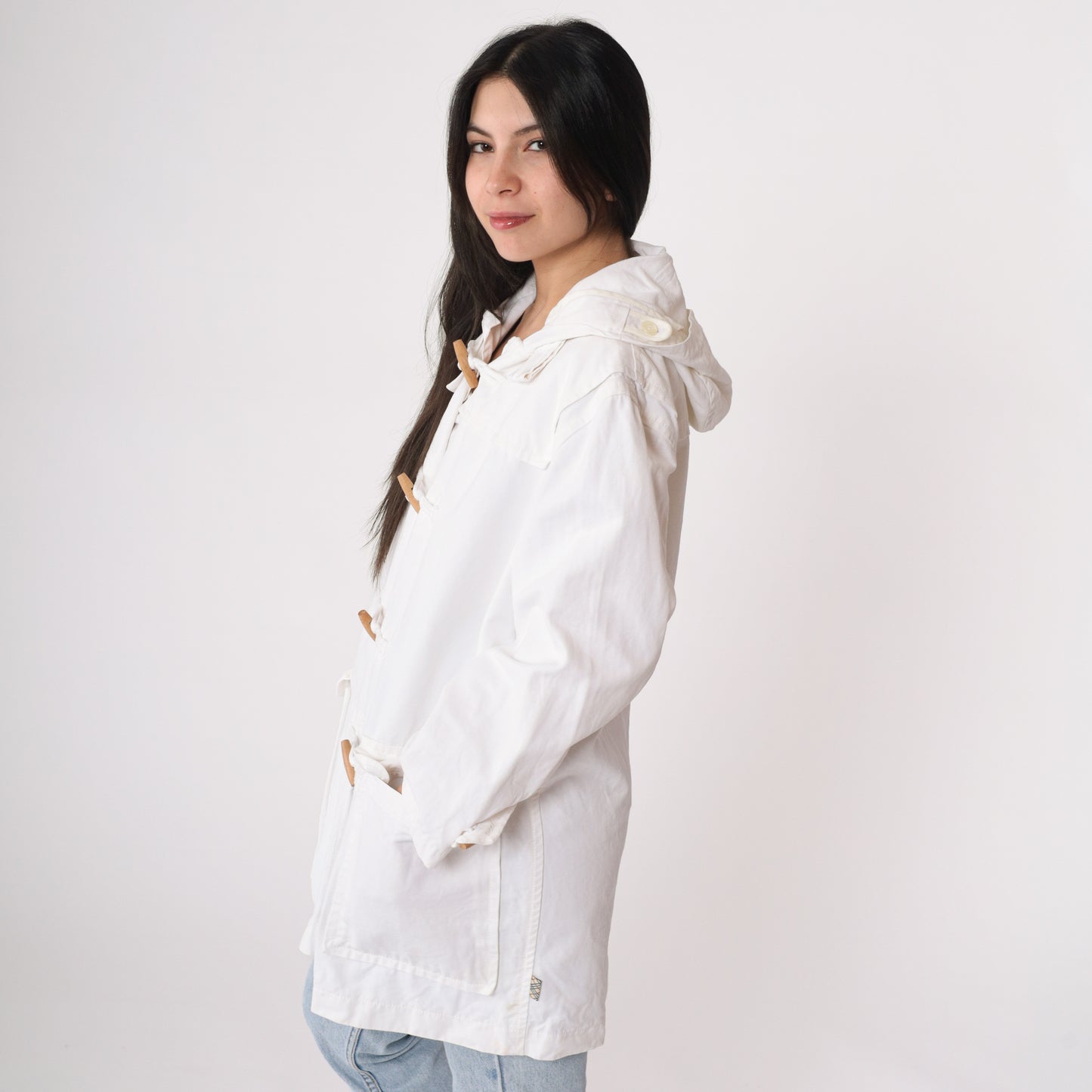 Burberry White Duffel Coat