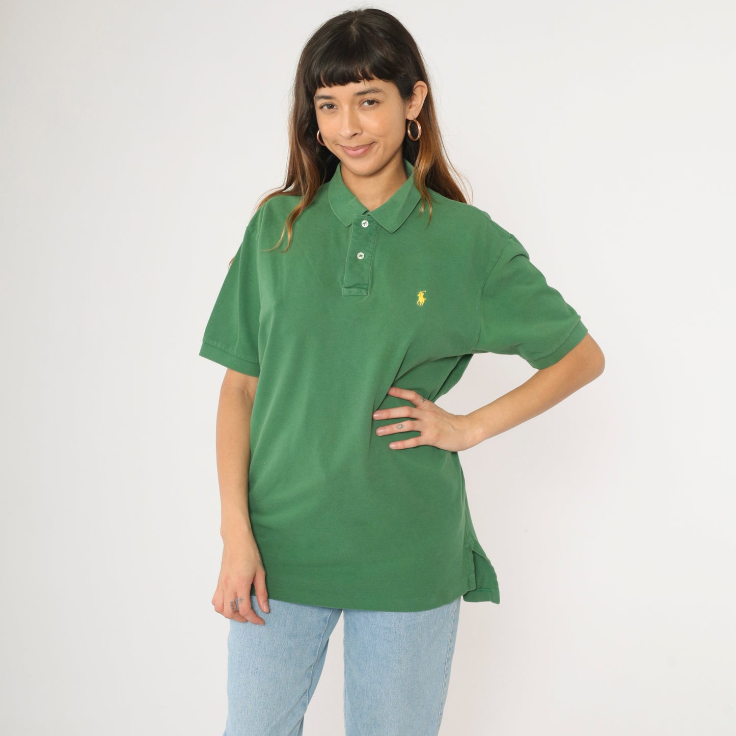 90s Green Ralph Lauren Polo Shirt L