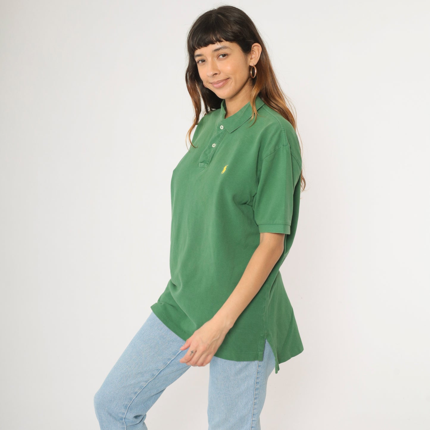 90s Green Ralph Lauren Polo Shirt L