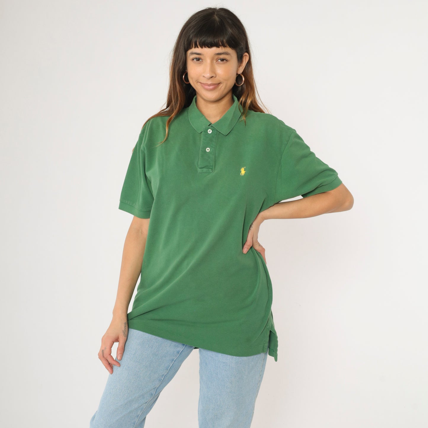 90s Green Ralph Lauren Polo Shirt L