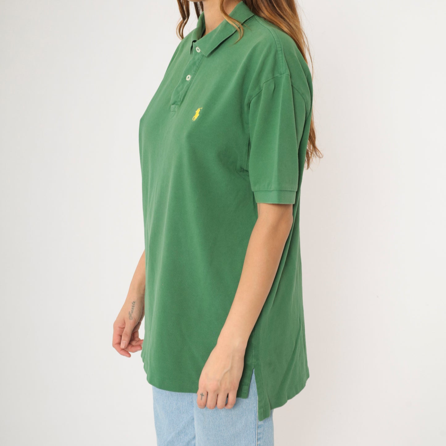 90s Green Ralph Lauren Polo Shirt L