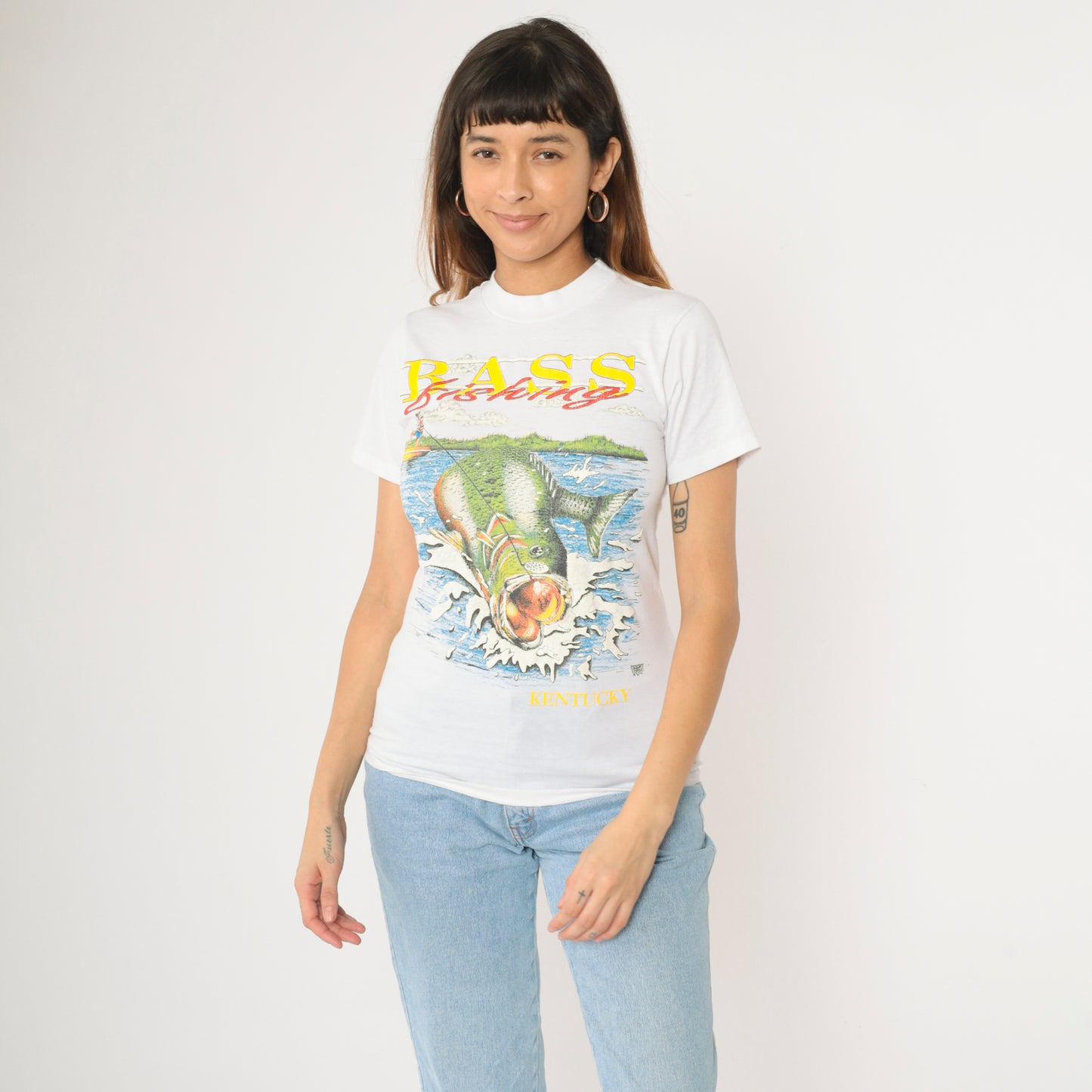 80s/90s Bass Fishing Kentucky T-Shirt XS