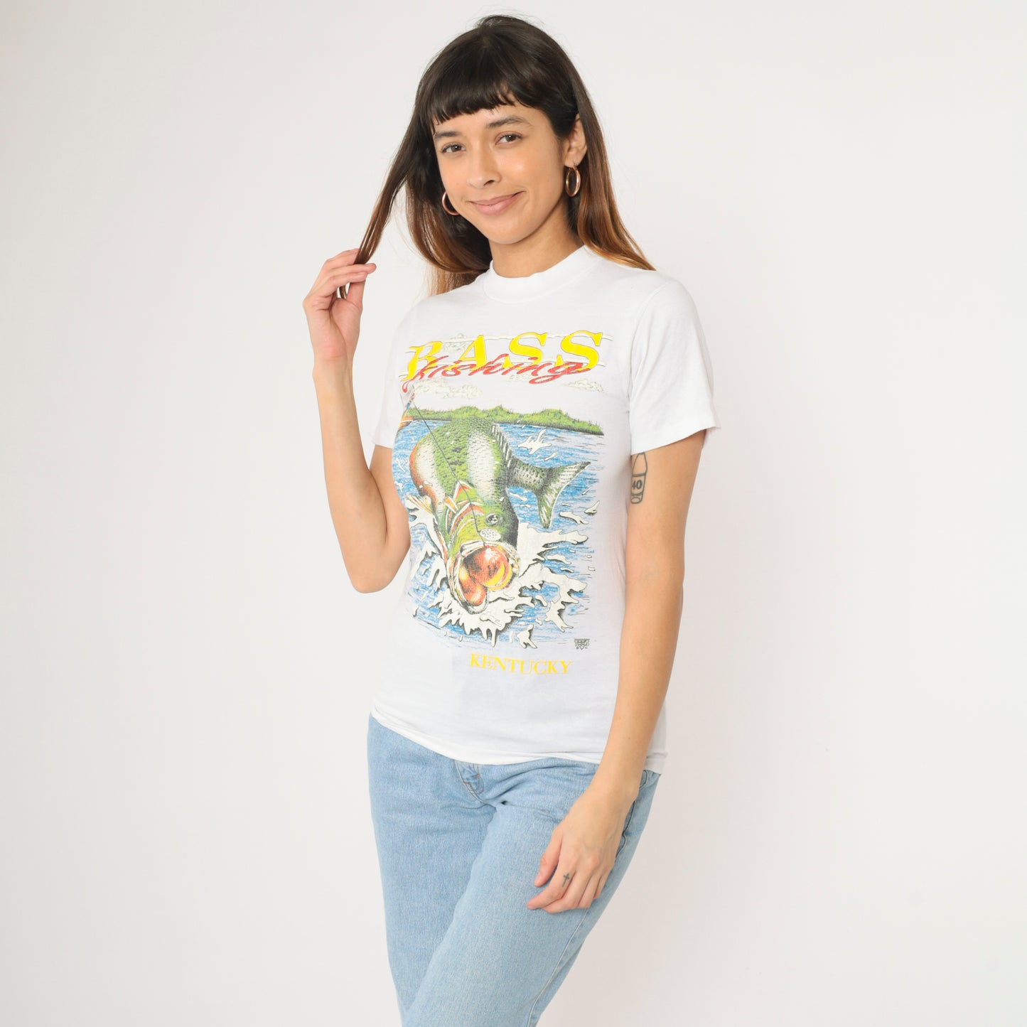 80s/90s Bass Fishing Kentucky T-Shirt XS