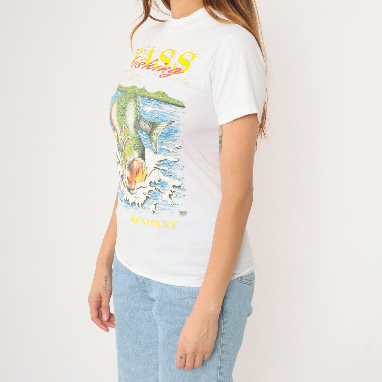 80s/90s Bass Fishing Kentucky T-Shirt XS