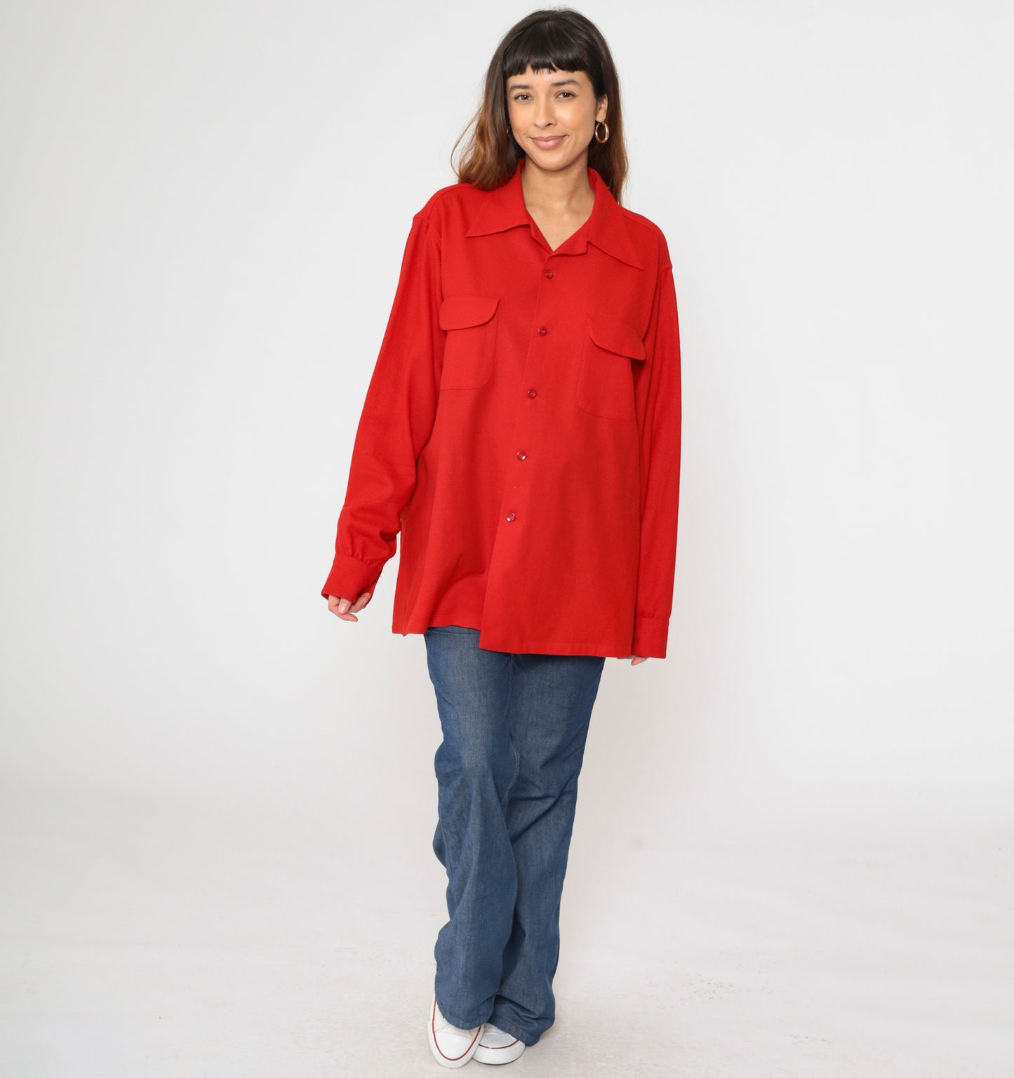 Vintage Red Pendleton Wool Shirt Men's XL