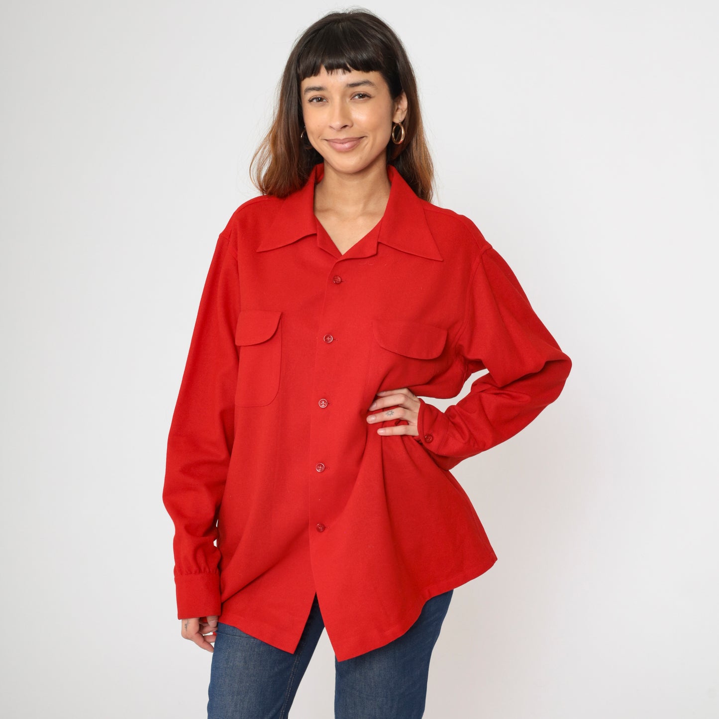 Vintage Red Pendleton Wool Shirt Men's XL