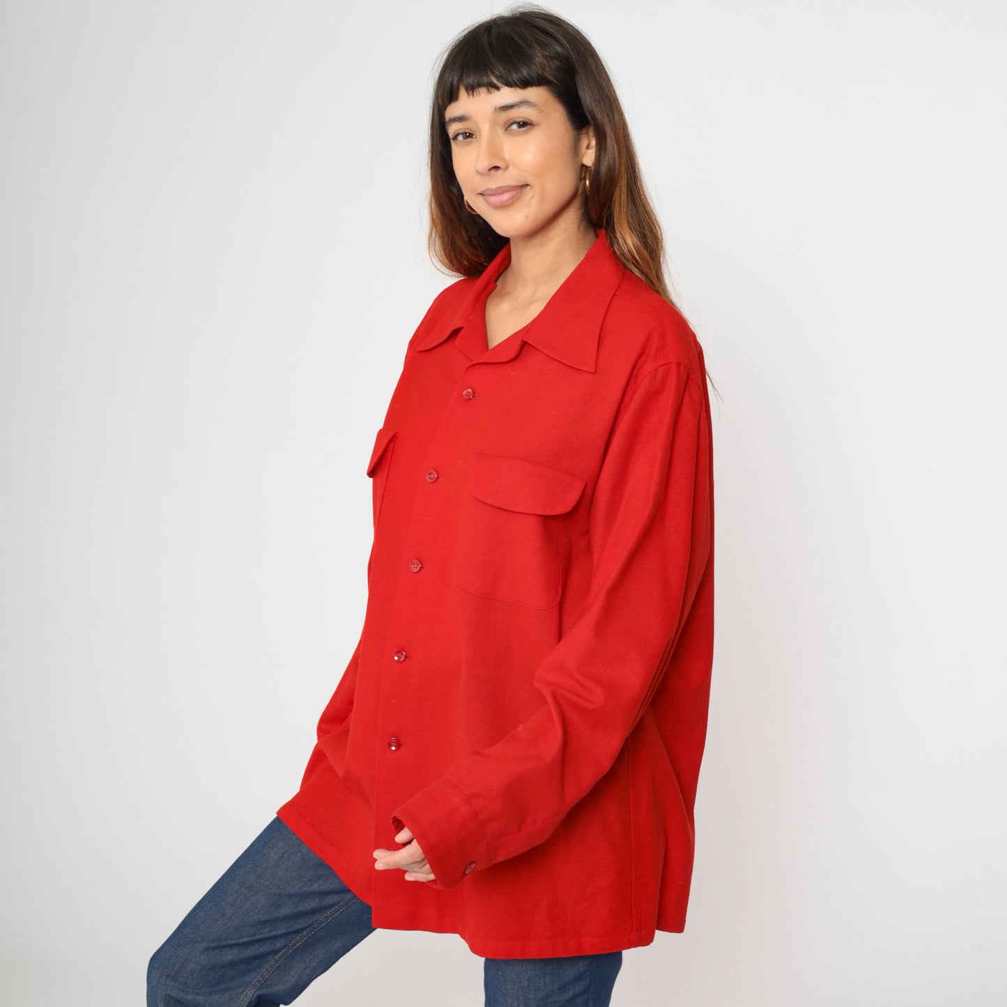 Vintage Red Pendleton Wool Shirt Men's XL