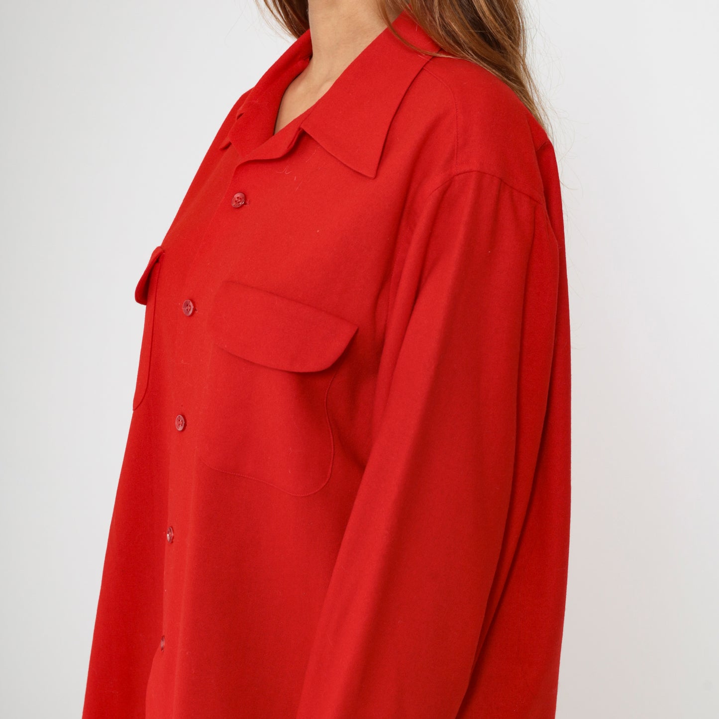 Vintage Red Pendleton Wool Shirt Men's XL