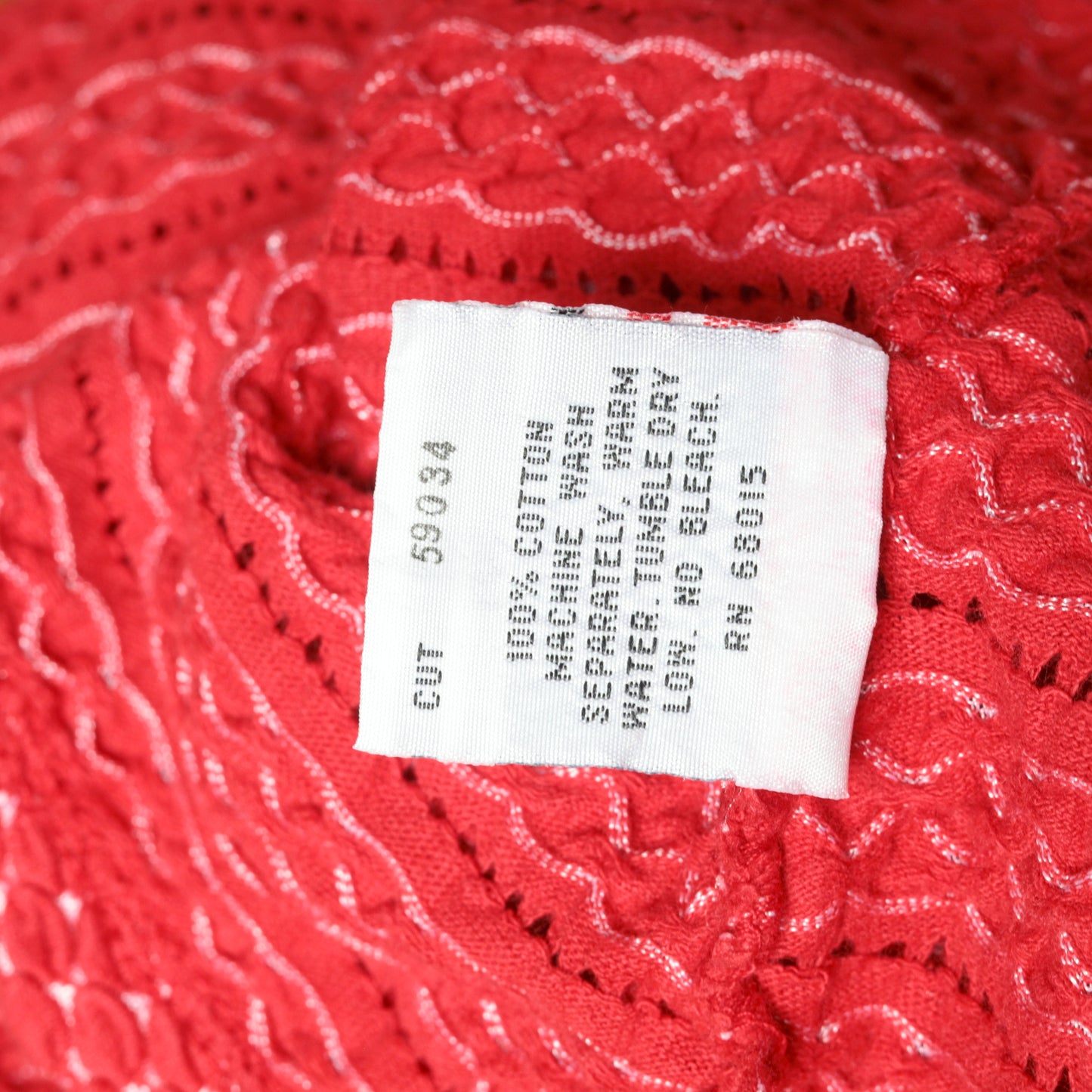 90s Bongo Red Pointelle Knit Shirt M