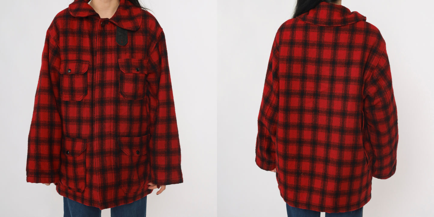 Vintage Woolrich Plaid Hunting Jacket Men's 44