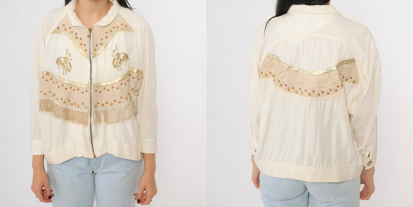 Vintage Embroidered Rodeo Western Jacket M