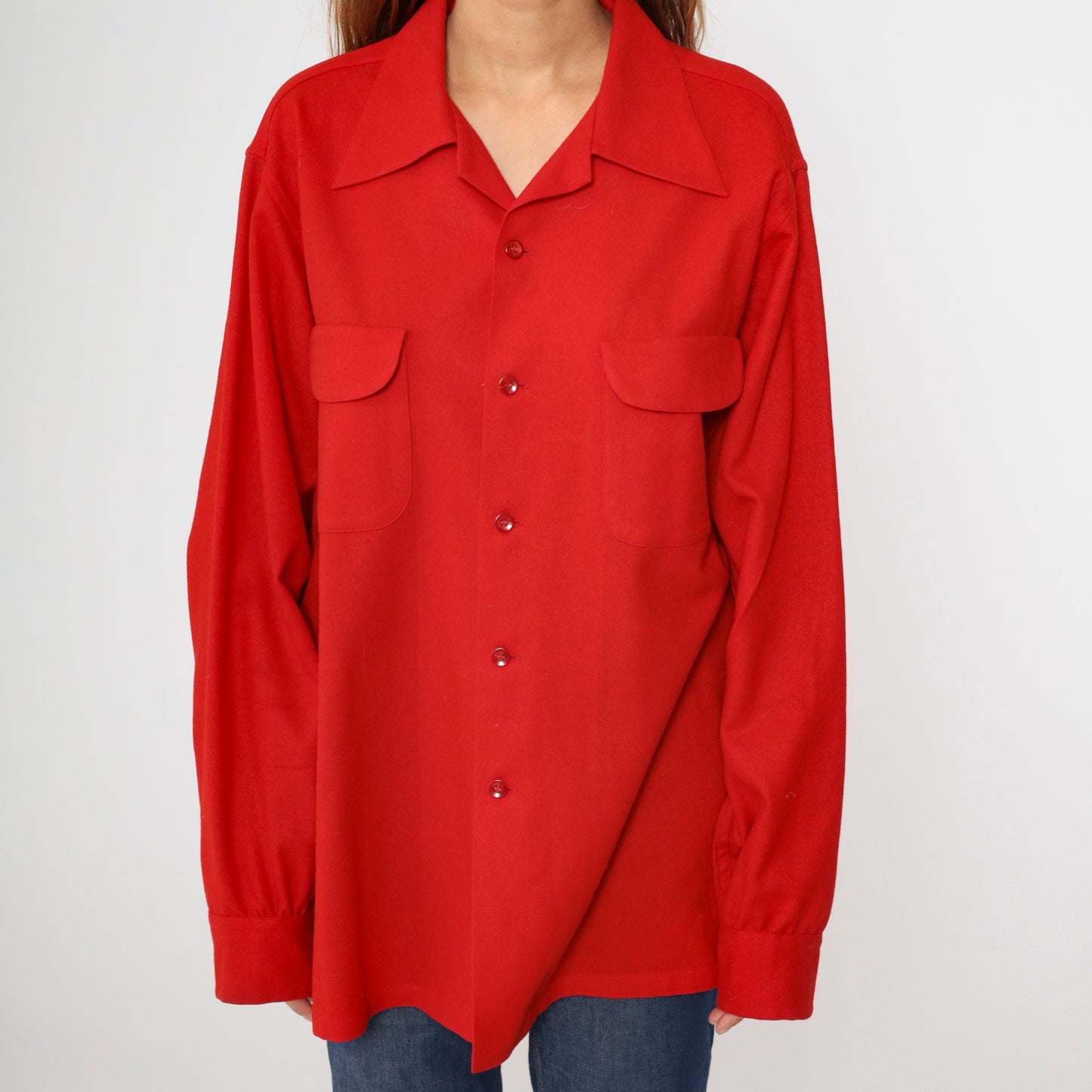 Vintage Red Pendleton Wool Shirt Men's XL