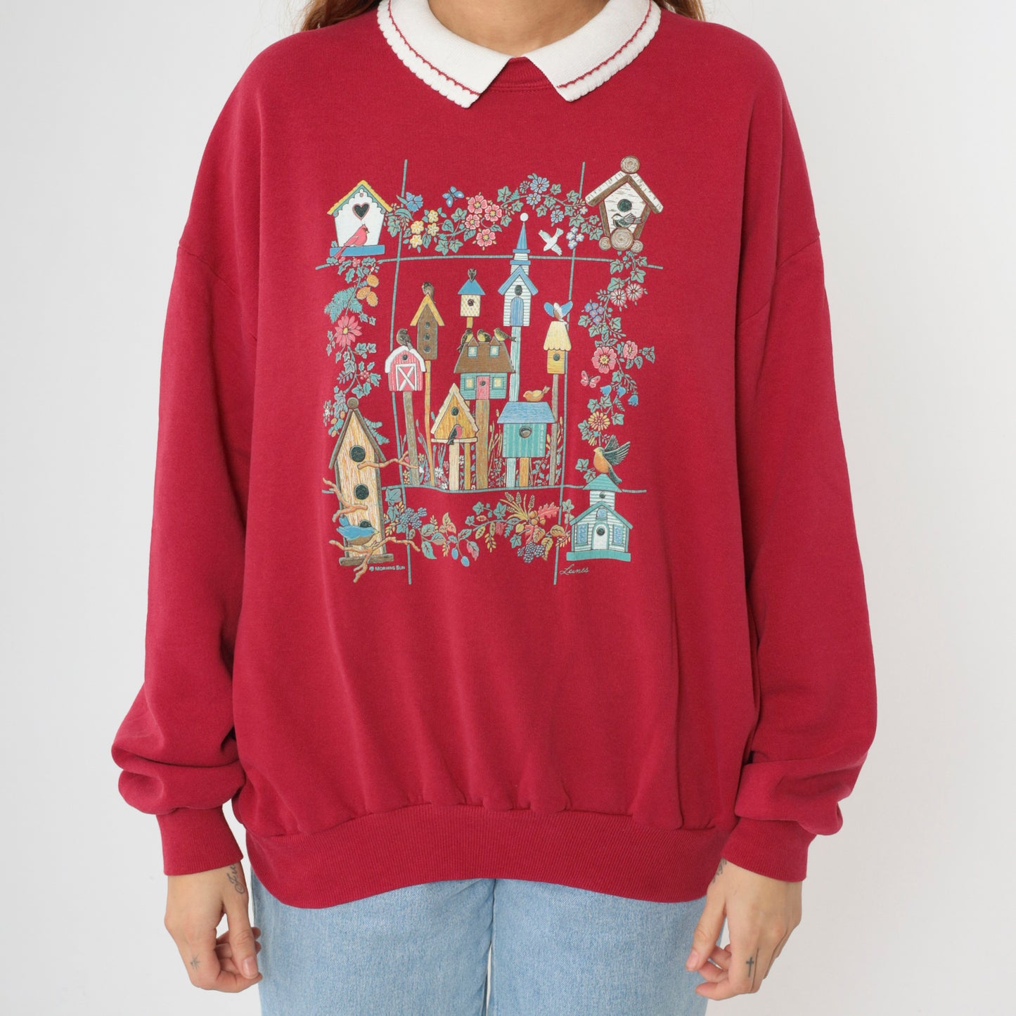90s Morning Sun Birdhouse Sweatshirt XL