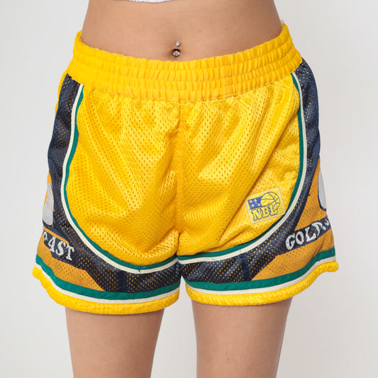 Vintage Gold Coast NBL Basketball Shorts M