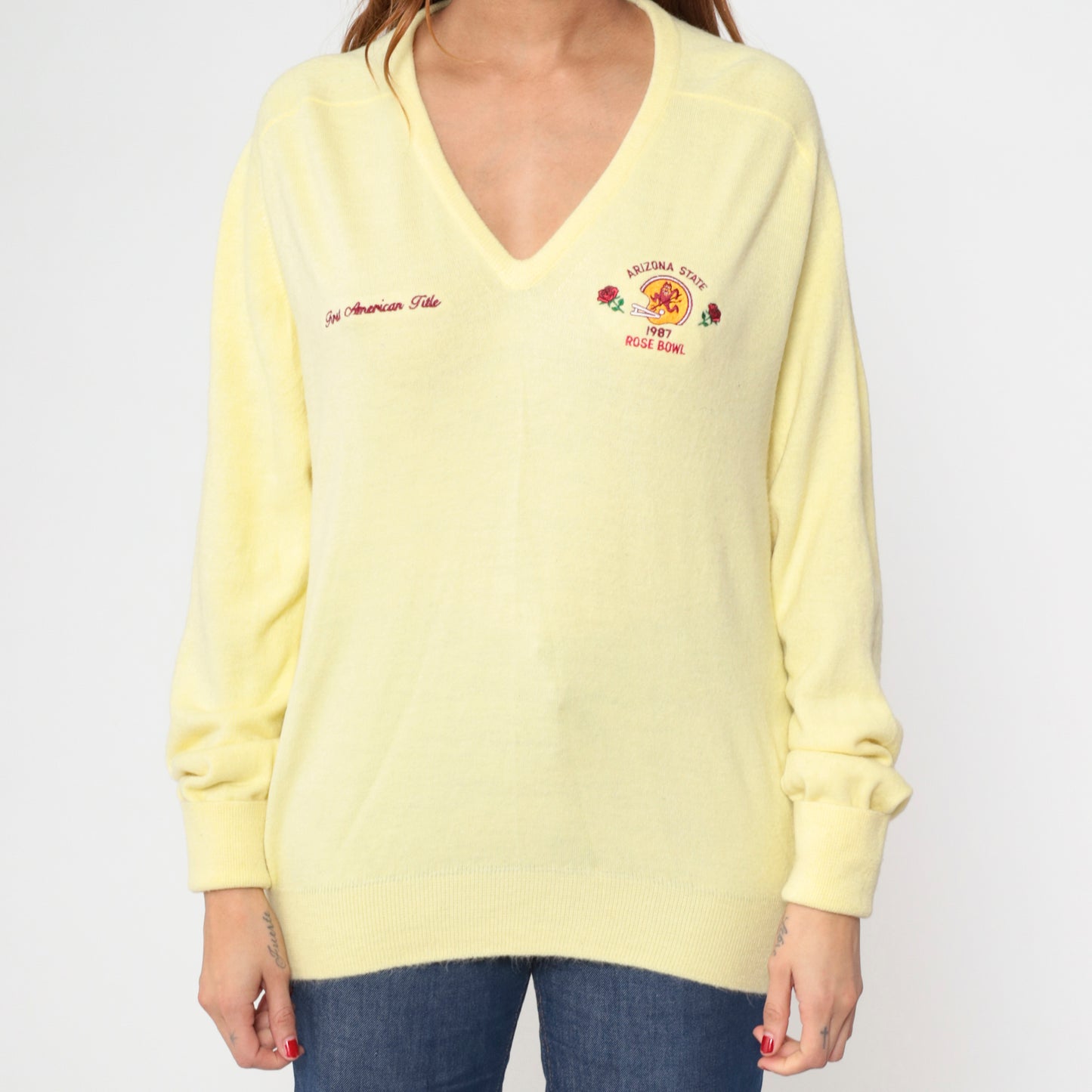 Vintage 1987 Arizona State Rose Bowl Sweater M