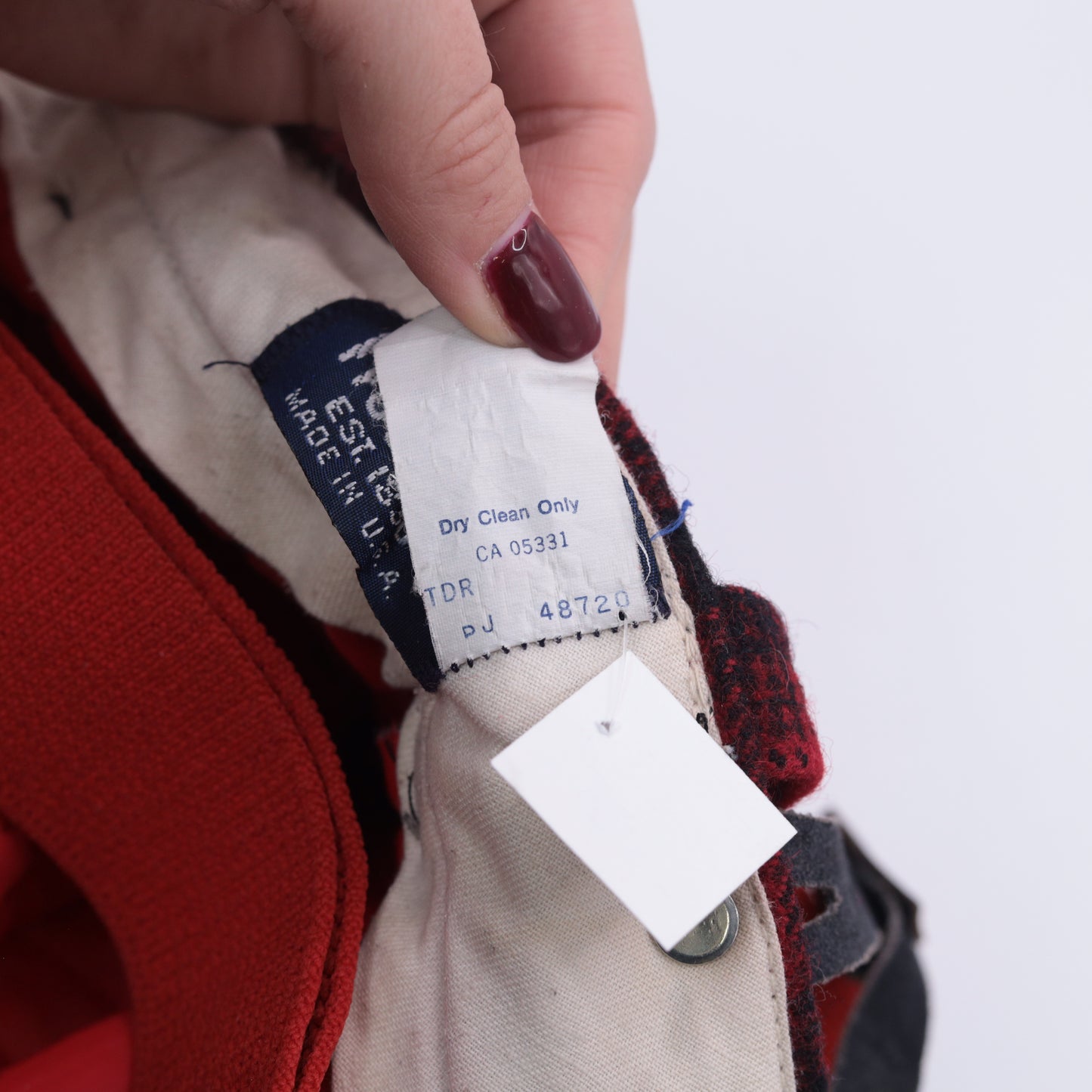 Vintage Woolrich Plaid Hunting Suspender Pants Men's 36