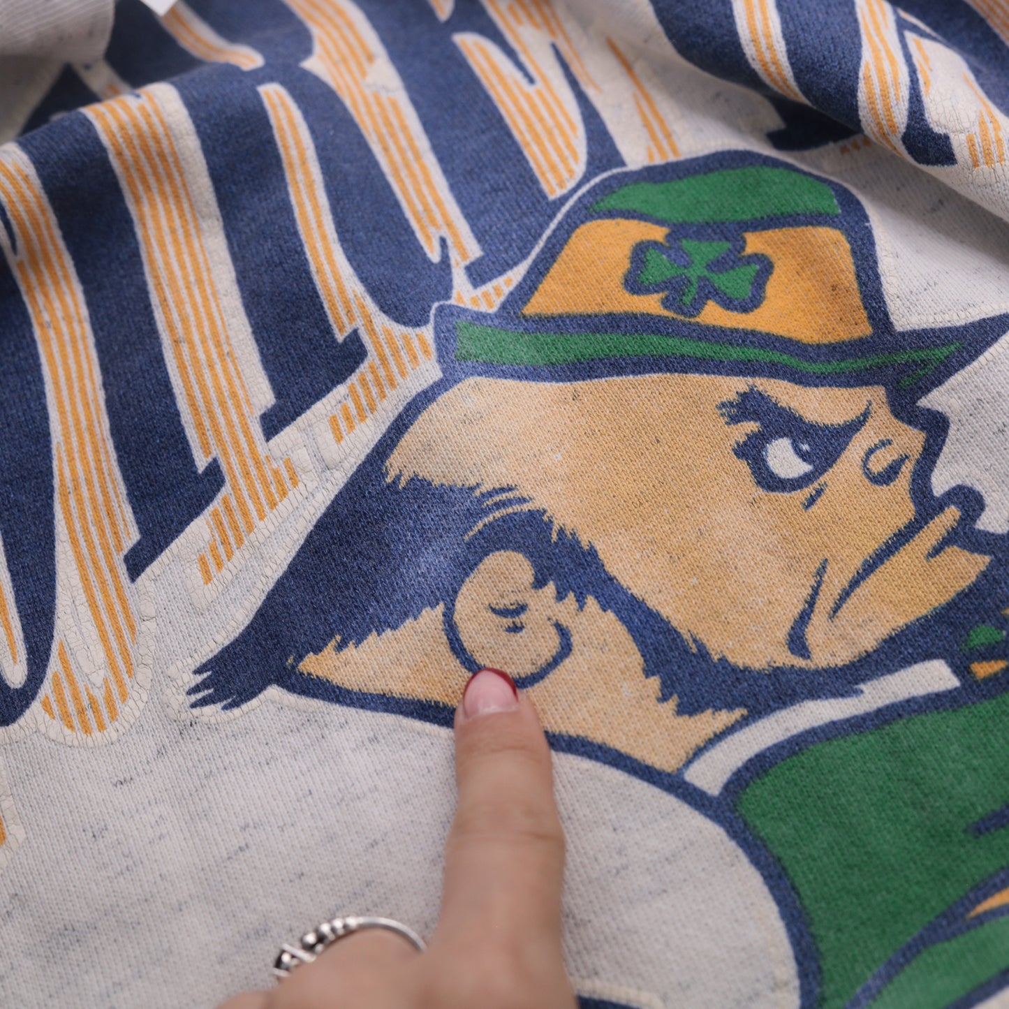 90s Grey Notre Dame Fighting Irish Sweatshirt L