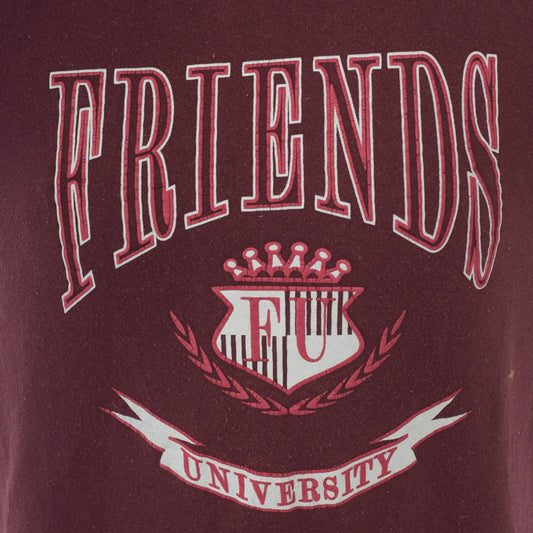 90s Friends University Jansport Sweatshirt Burgundy Collegiate Crest Graphic Pullover Wine Maroon Sweater Preppy Academic Campus Medium M