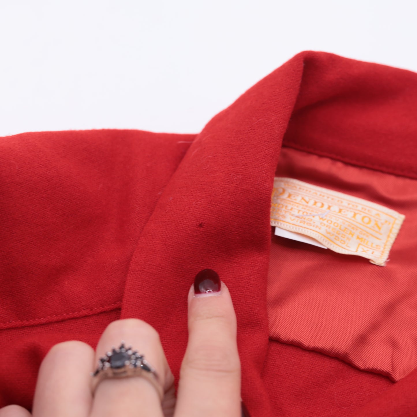 Vintage Red Pendleton Wool Shirt Men's XL