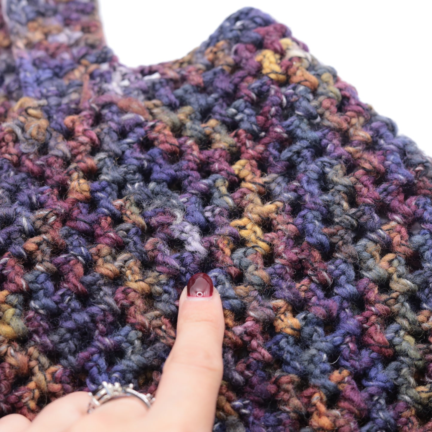 Sheer Crochet Space Dye Tank Top S