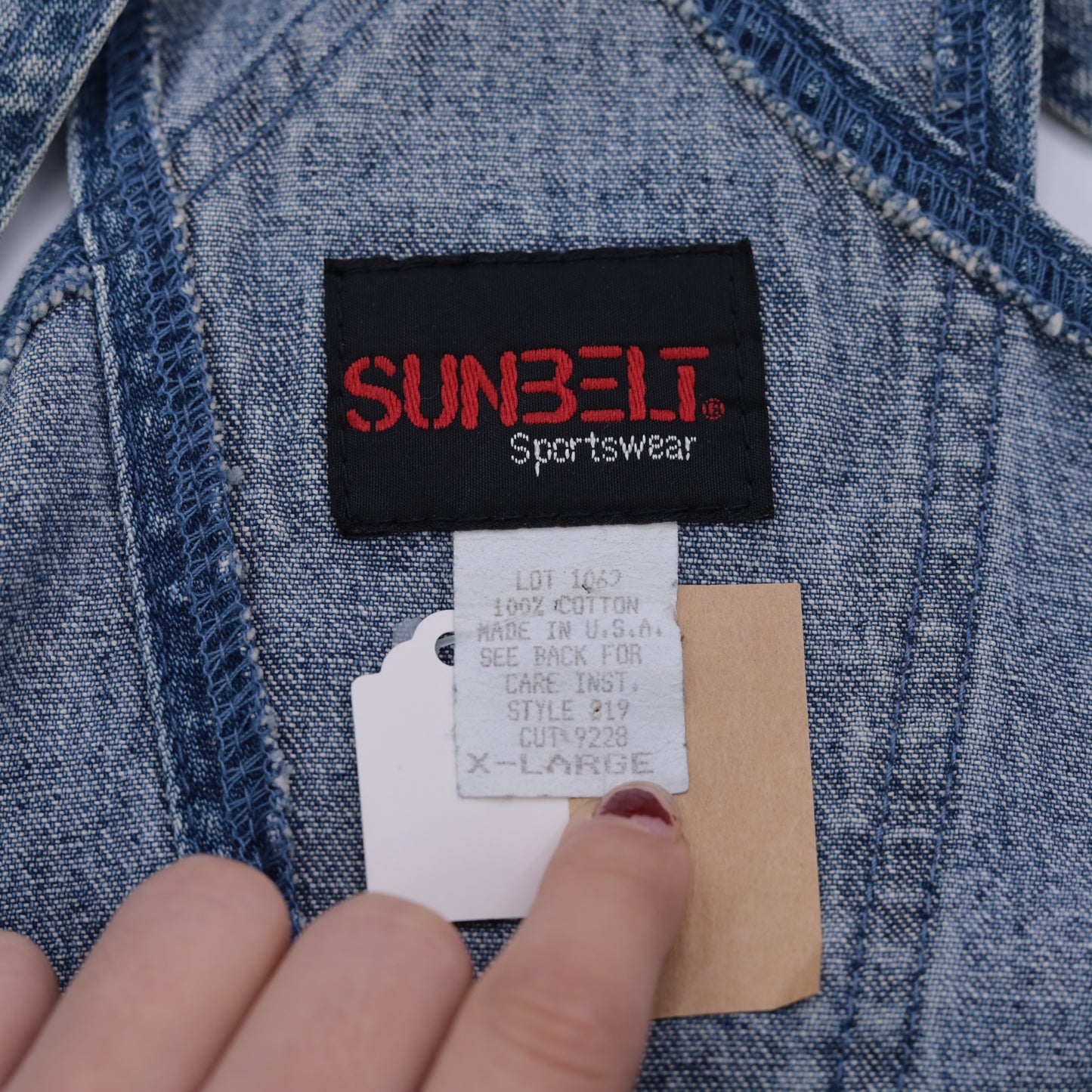 Vintage 90s Denim Teacher Dress with Angel Applique