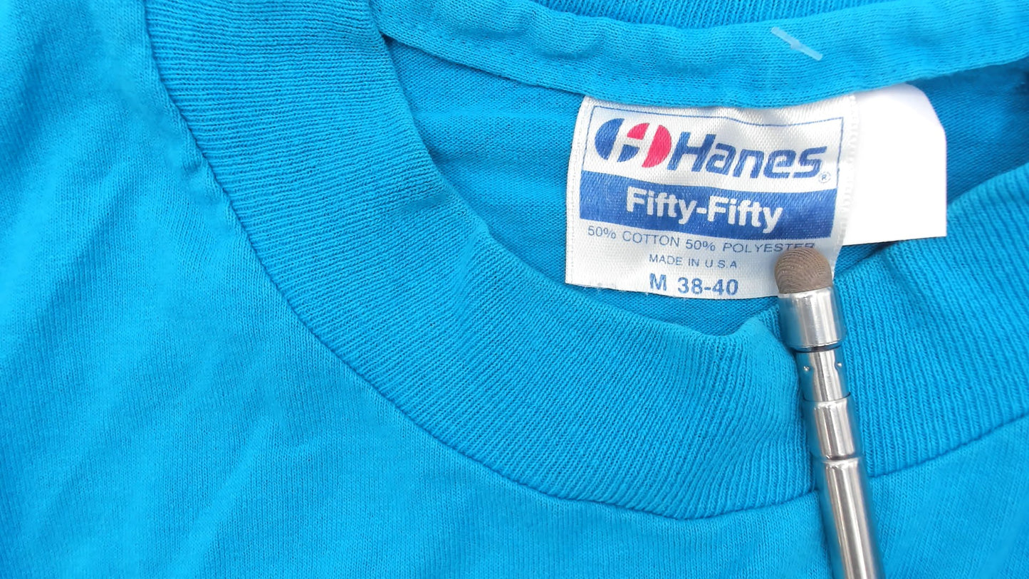 90s University Texas Marine Science Institute Sea Turtle Teal Turquoise Cotton T Shirt Vintage College Austin Wildlife Ocean Biology Medium