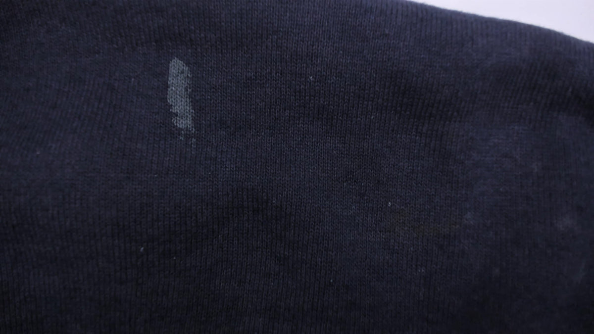 90s Distressed Navy Sweatshirt Trucking Company Embroidered Logo Raglan Sleeve Crew Neck Cotton Pullover Jerzees Grunge Thrashed Faded Blue Workwear Unisex Top Small S