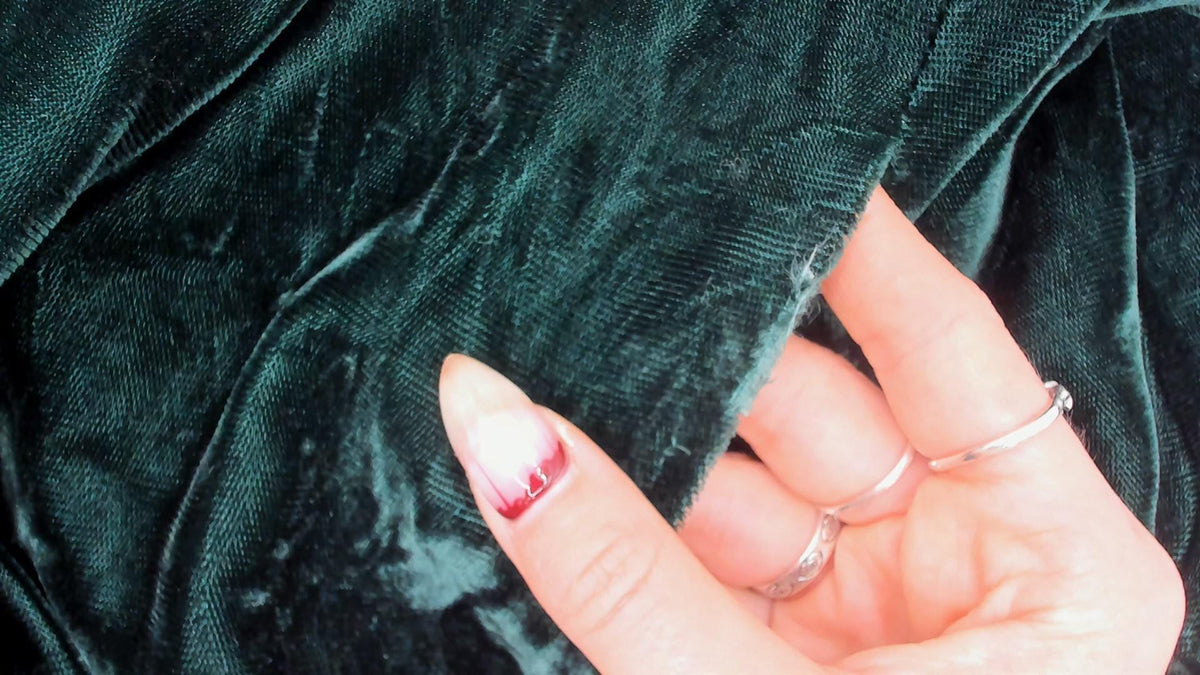 90s Roberta Emerald Green Velvet Maxi Dress Sequin Halter High Slit Small