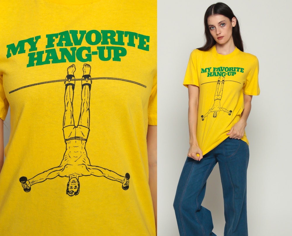 80s Gravity Boots Graphic T-Shirt Yellow Burnout Tee Small