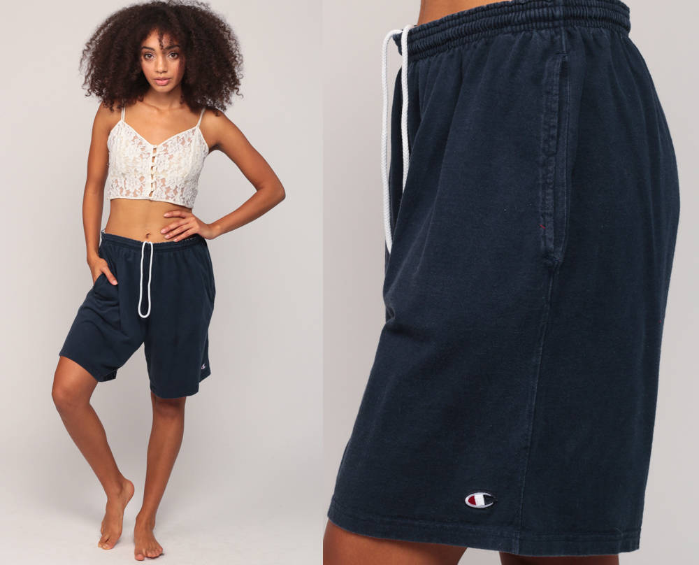 90s Champion Basketball Shorts Dark Blue Unisex Large