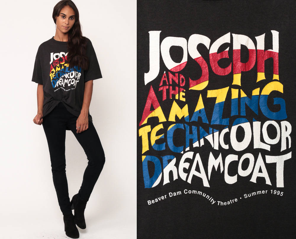 Joseph and the Amazing Technicolor Dreamcoat Broadway Musical T-Shirt 90s Graphic Tee Extra Large XL