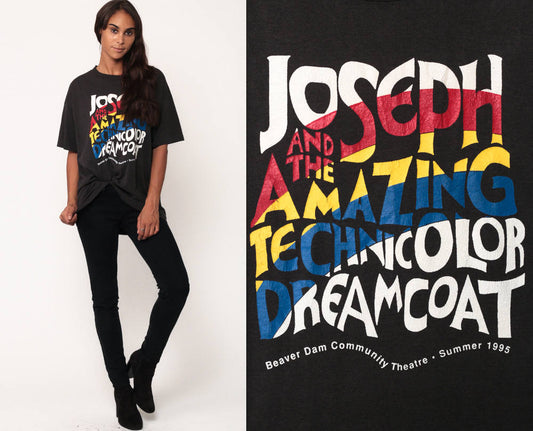 Joseph and the Amazing Technicolor Dreamcoat Broadway Musical T-Shirt 90s Graphic Tee Extra Large XL
