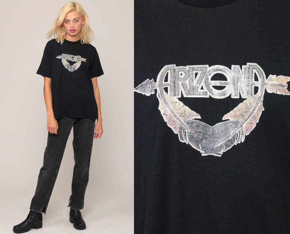 80s Arizona Arrow Travel Graphic T-Shirt Cotton Unisex Large